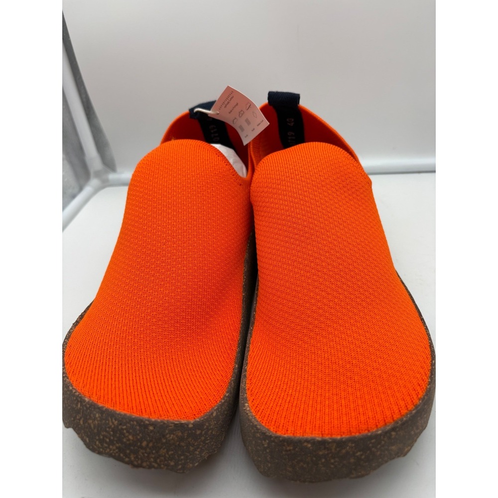 Asportuguesas by Fly London Care Orange Knit Slip On Shoes Cork Sole EU 40 US 9